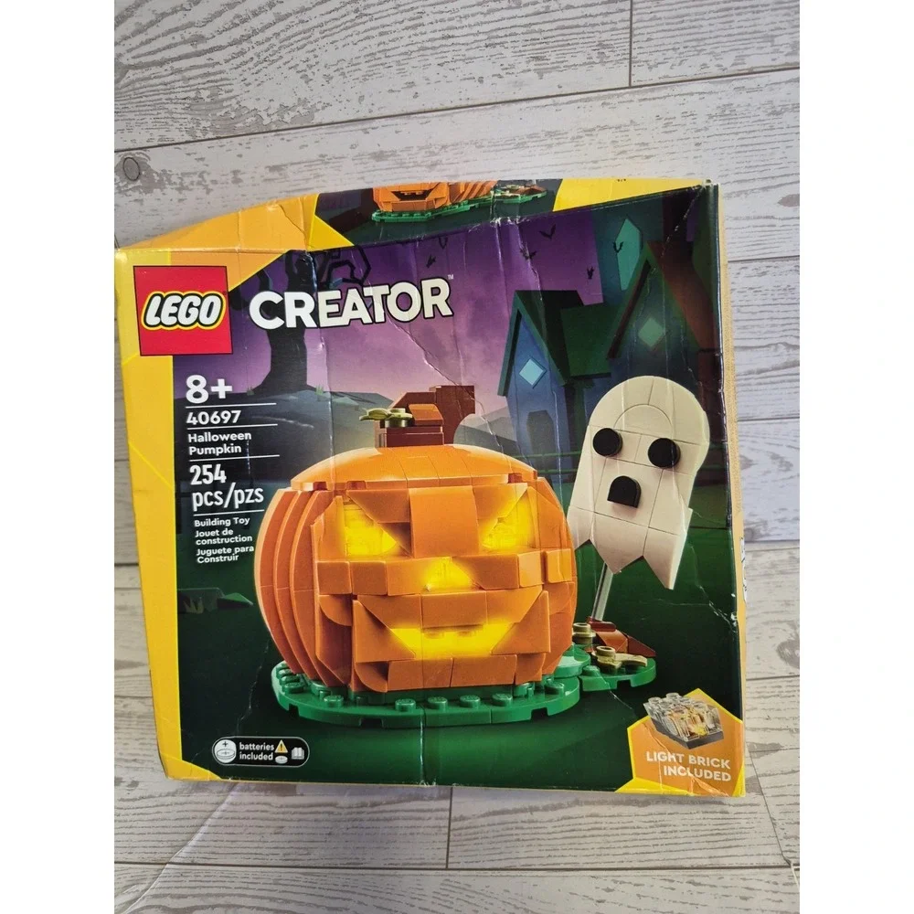 LEGO Creator 40697 Halloween Pumpkin Building Toy Box Damage READ